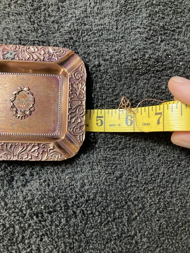 Vintage Japan Embossed Three Star Eagle Copper Ash Tray - Picture 2 of 11