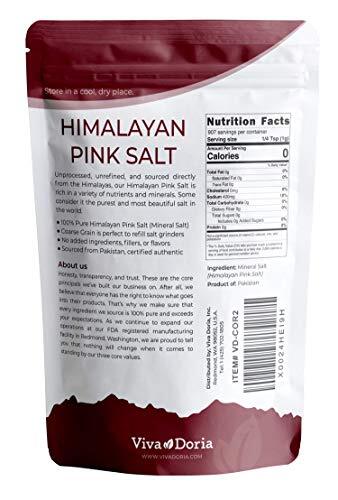 Viva Doria Himalayan Pink Salt, Coarse Grain, 2 lb. For Grinder Refills - Picture 2 of 3