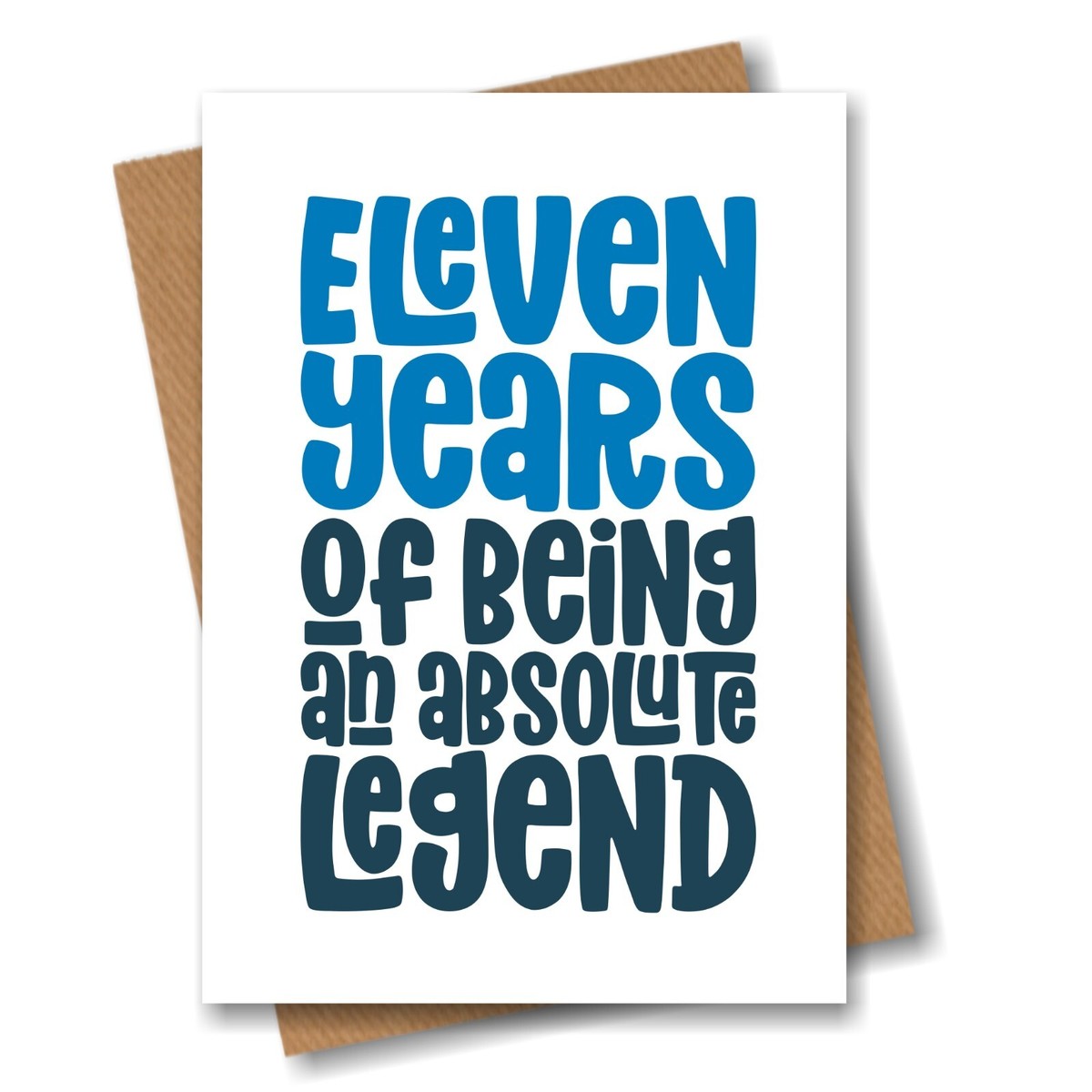Funny 11th Birthday Card for 11 Year Old Boy Years of being a