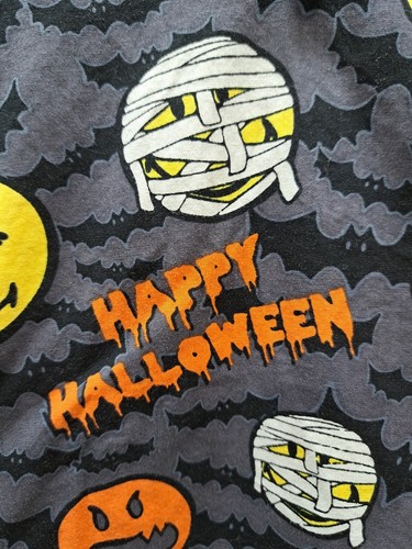 Scrub Top Cartoon Halloween Mummy Pumpkin Emoji Smiley Face  Med- Lg READ - Picture 6 of 24