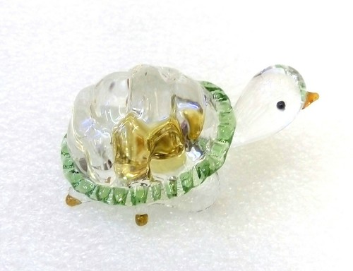 KLEINE ERDSCHILDKRÖTE AUS MUNDGEBLASENEM GLAS - Bild 3 von 5