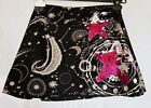 SKIRT VINTAGE DESIGUAL LOGO POP ART STARS BLACK COTTON GIRL-SIZE:US 11/EU 146
