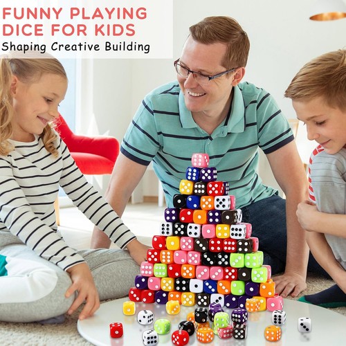 Dados puntuales de seis lados D6 10 mm 16 mm RPG opacos para juegos de mesa Ludo Monopoly 50-200 - Imagen 3 de 37