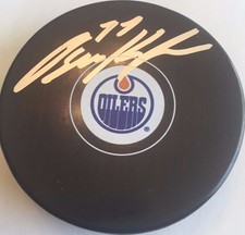 OSCAR KLEFBOM SIGNED EDMONTON OILERS PUCK W/CASE COA
