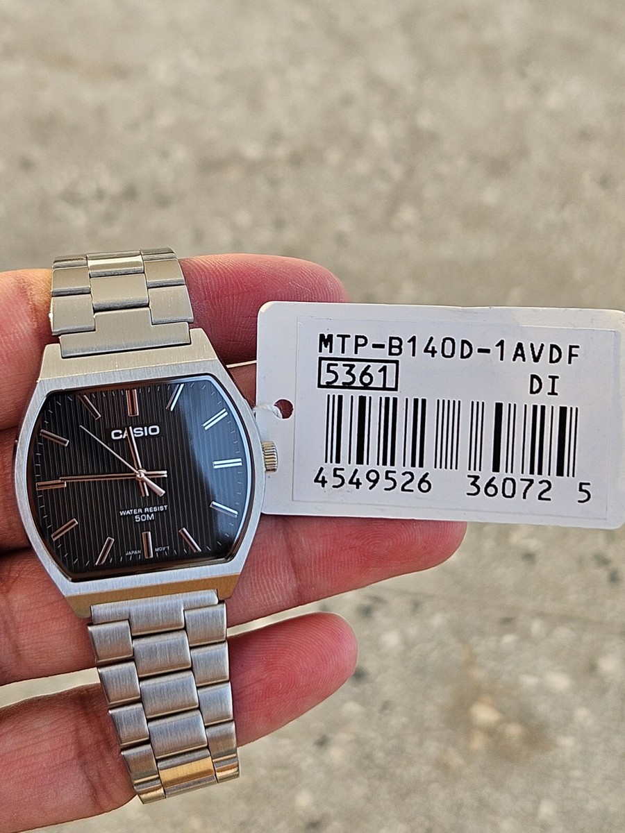 Casio MTP-B140D-1AVDF Men's Watch | Stainless Steel | 50M Water