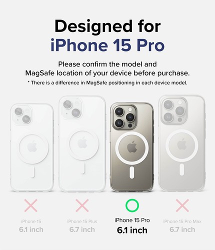 Mini Funda Transparente Ringke [FUSIÓN MAGNÉTICA] para iPhone 16 15 14 13 12 Pro Max Plus - Imagen 125 de 309