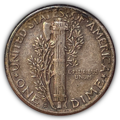 1926-S Mercury Silver Dime Extremely Fine XF Coin #22551 - Picture 2 of 3