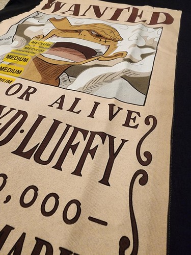 NEW One Piece - Monkey D. Luffy Gear 5 Wanted Poster Men's Adult T-shirt - Picture 3 of 6