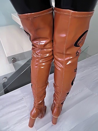 Sergio Todzi Original High Heels Overknee OTK Stretch Boots Camel 37 - Picture 3 of 11