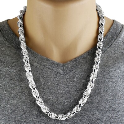 Guaranteed 925 Sterling Silver Thick Heavy & Solid Rope