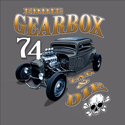 T-Shirt Auto Hot Rod Oldtimer Rockabilly Speedshop Werkstatt *1072 schwarz