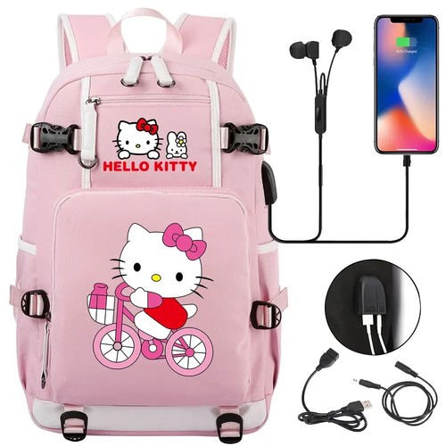 KT Bedruckte USB Schulranzen Laptop Reiserucksack Schulbuch Taschen - Bild 14 von 56