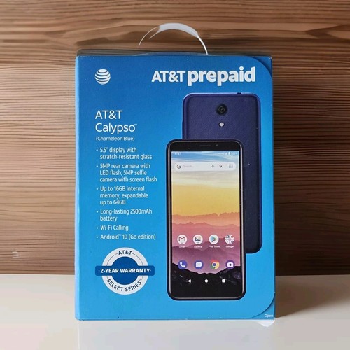 AT&T Calypso, 16GB, Chameleon Blue - Prepaid Smartphone - BRAND NEW - Afbeelding 1 van 2