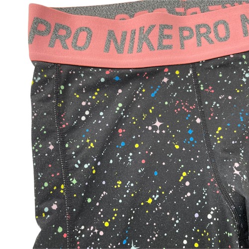 Nike Pro Warm Girls Printed Tights Black Pink Band Cosmic Girls Size XL Athletic - Picture 3 of 8