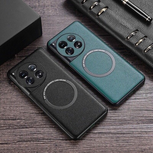 For OnePlus 12, Luxury Shockproof Hybrid Leather Soft Bumper Magnetic Case Cover - 第 1/18 張圖片