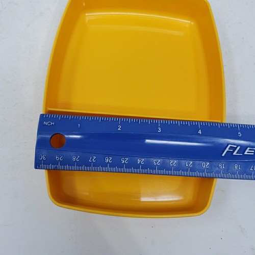 Vintage Tupperware Orange Divided Lunch Snack Container 813 with Sheer Lid 814 - Picture 9 of 10