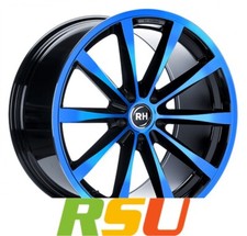 RH Alurad GT color polished - blue 9x21" ET55 LK5 112 ML 66.6 Alufelgen 21 Zoll