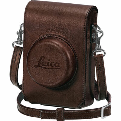 New Unused Leica Brown Leather Ever Ready Camera Case Wrist Strap
