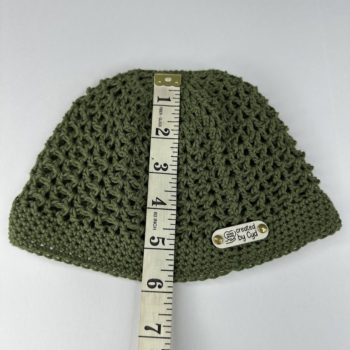 Handmade New Clem‎ Hobbii Rainbow Turkish Cotton Yellow Knit Beanie- Adult S/M Rainbow Knit Hat 02 / 6 sizes / MTO – No Hooks Given main image 4