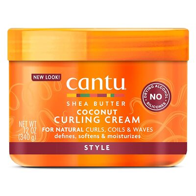 Cantu Coconut Curling Cream with Shea Butter for Natural Hair, 12 oz