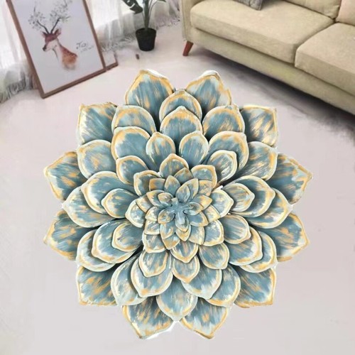 Alfombras lavables antideslizantes antideslizantes de gran área alfombra con forma de flor simple para habitación - Imagen 41 de 43