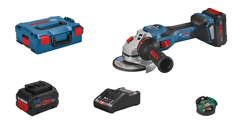 3165140964548 ШЛИФОВАЛЬНАЯ МАШИНА KĄTOWA AKU. GWS18V-15SC 2X8,0AH+GAL+GCY L-B BOSCH