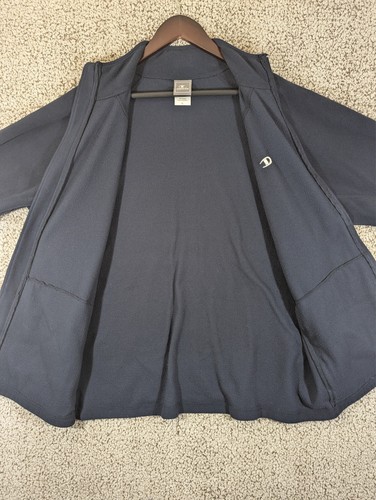 CHAMPION Fleece Full Zip JACKET Double Dry Men's Large Navy Blue Long Sleeves - Picture 7 of 10