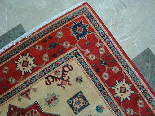 Area Rug Kazak Super Geometric Veg Dyed Mahal Hand Knotted Carpet (6.6 x 5.0)' - Picture 5 of 9