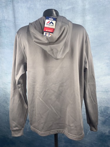 Men's Majestic Los Angeles Angels Team MLB Quarter Zip Performance Hoodie Medium - Picture 9 of 9