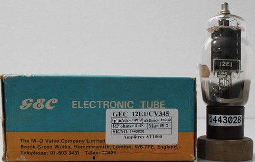 12E1 CV345 KT88 GEC Brown Base Made in England Amplitrex Tested - Picture 1 of 8