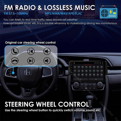 Android 12.0 für Honda Civic 2016-2020 2+32GB GPS Navi WIFI Autoradio Radio BT - Bild 7 von 16