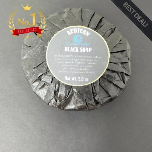 2,8 Unzen Afrikanische Schwarze Seife - 100 % Original - Premium Qualität Inhaltsstoffe für die Hautpflege - Bild 2 von 4