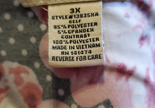 DIANA BELLE Pullover Shirt Womens 3X Plus 3/4 Sleeve W/Ruffles Mulitacolor #225 - Bild 9 von 9