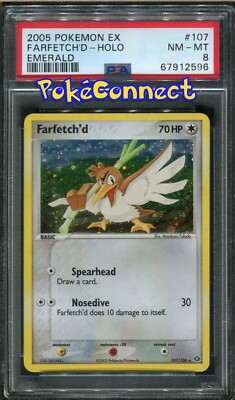 PSA 8 Pokemon Farfetch'd Secret Rare Holo ex Emerald 107/106 | eBay