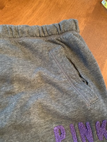 Victoria Secret PINK Set 2 Logo Sweatshirts Sweatpants medium varsity logo - Picture 20 of 24