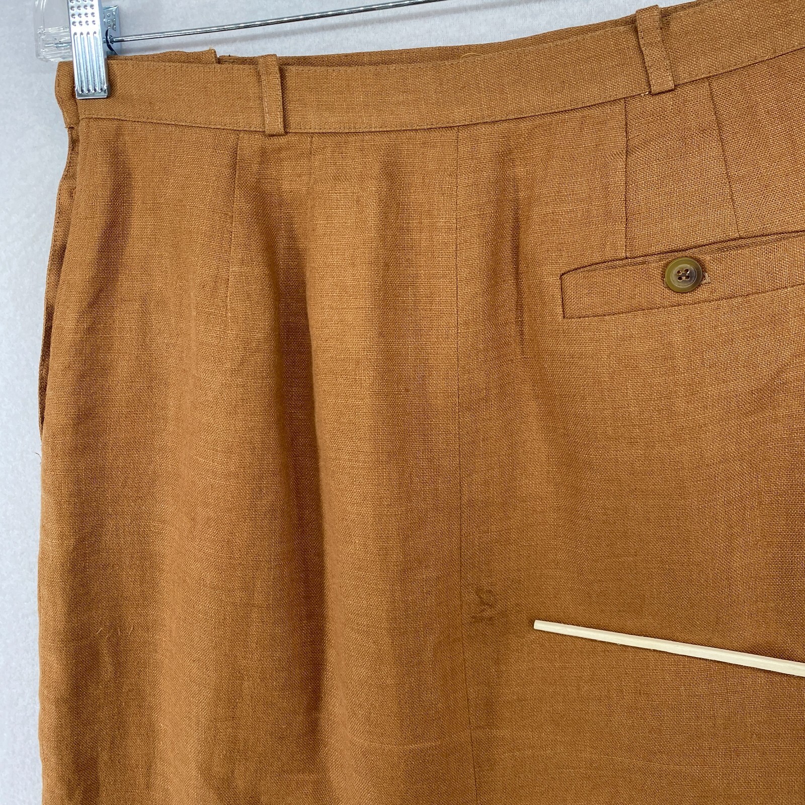 LIZ CLAIBORNE Skirt 10 Linen Pencil Straight Side… - image 11