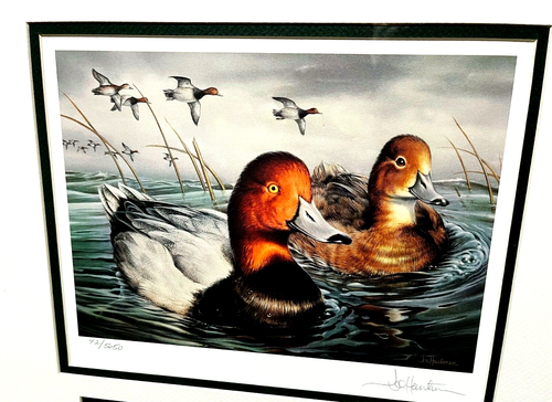 Stampa timbro Joe Hautman 2002 Texas Waterfowl Duck con doppi francobolli - cornice nuova - Foto 2 di 4