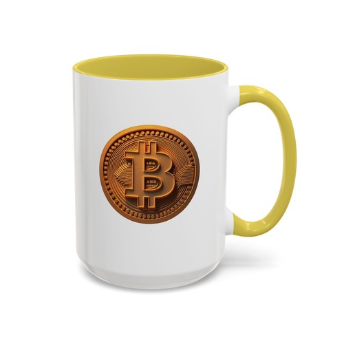 Bitcoin, crypto, argent, tasse à café, tasses colorées (11 oz, 15 oz) - Photo 43/93