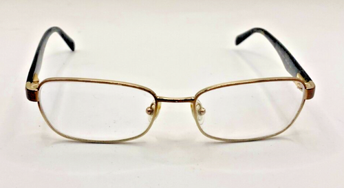 PRADA EYEGLASSES FRAMES ONLY VPR620 AAX-101 Brown Gold 53-17-135 - Picture 3 of 8