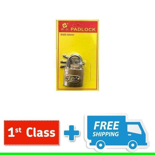 32mm Ottone Lucchetto Fornito Con 3 Keys - Picture 4 of 7
