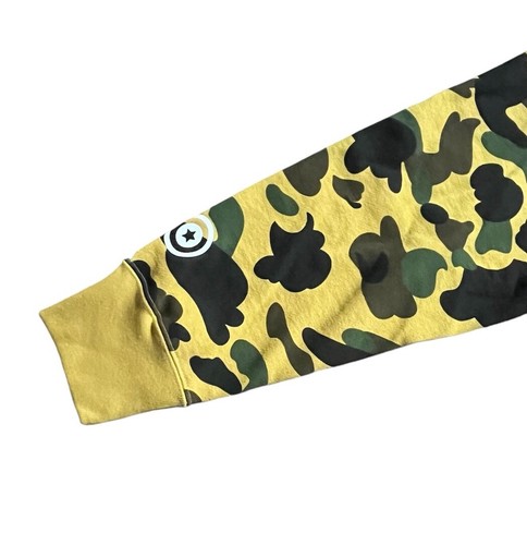 A BATHNIG APE (BAPE) Men's 1ST CAMO 2ND SHARK FULL ZIP PONR HOODIE Size XL NWT - Picture 5 of 12