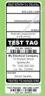 1000 CUSTOM BLACK Printed Electrical Adhesive Test Tag Labels