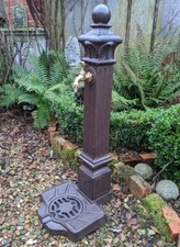 STANDBRUNNEN BRUNNEN ANTIK STIL MIT WASSERHAHN GARTENDEKO GR&Uuml;NDERZEIT STIL NEU