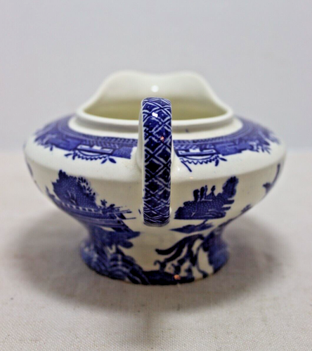 Gravy Boat Blue Willow John Steventon & Sons England Small 3.25" H x 5.25" W - Picture 3 of 5