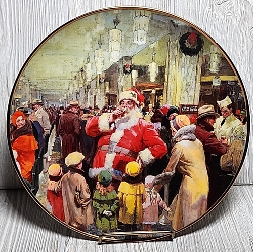 Placa 1995 marca Coca-Cola "A Busy Man's Pause" #1779 Santa 8" - Imagen 3 de 7