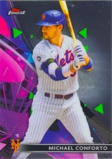 Michael Conforto 2021 Topps Finest Baseball Chrome Card #24 New York Mets