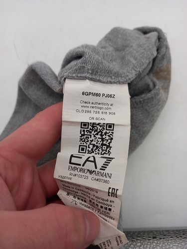 Emporio Armani EA7 Mens Size S EU Size 5 Grey Crewneck Sweater Long Sleeve - Picture 7 of 8
