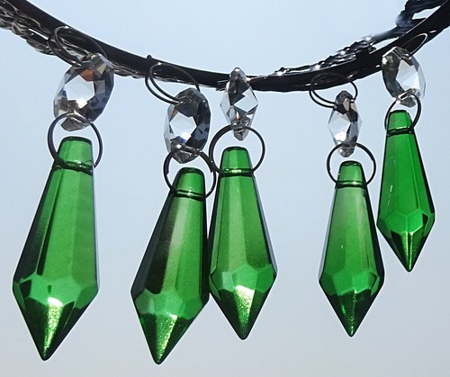 6 Cristales de araña de torpedo Gotas de vidrio Vintage Boda Ciclo Cuentas Gotas - Imagen 41 de 68