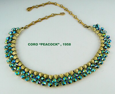 CORO  COLLIER ''PEACOCK'' , USA 1958