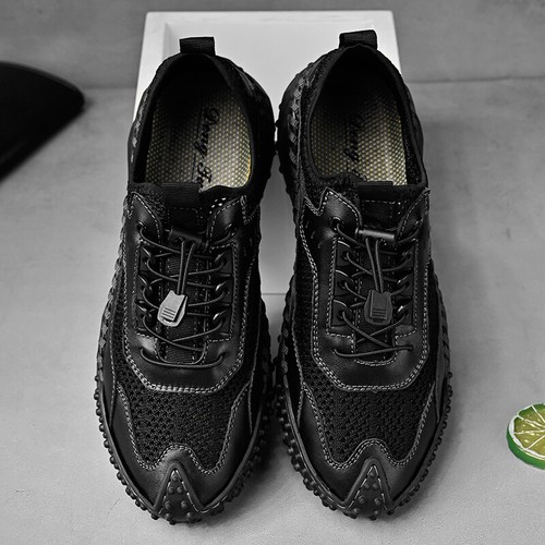 Mesh Shoes Men Casual Lace Up Non Slip Hollow Out Breathable Shoes Hiking Sports - Bild 8 von 12